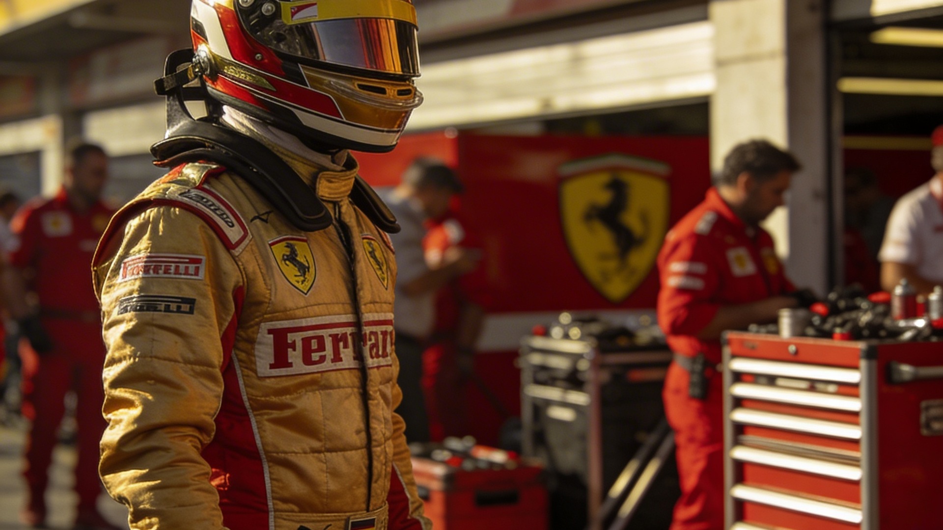 Michael Schumacher legacy-inspired Formula 1 portrait visual
